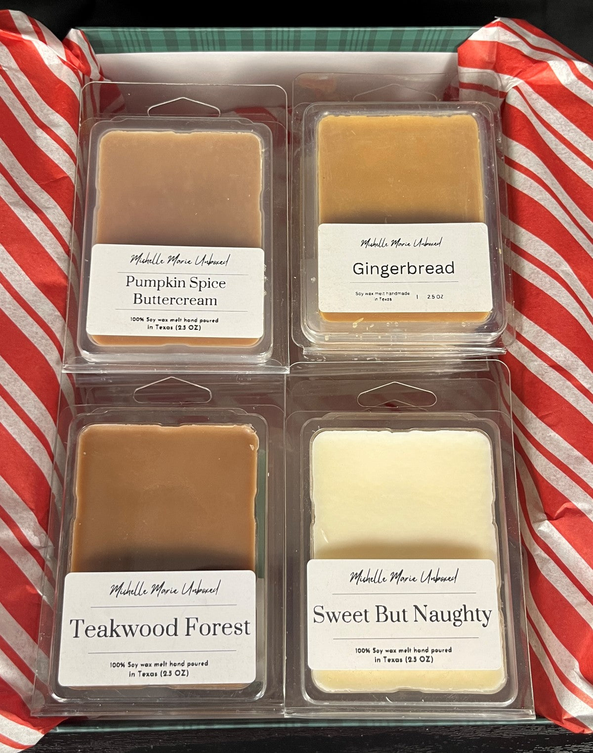 Soy Wax Melt or ClamShell Gift Box with 12 fragrances