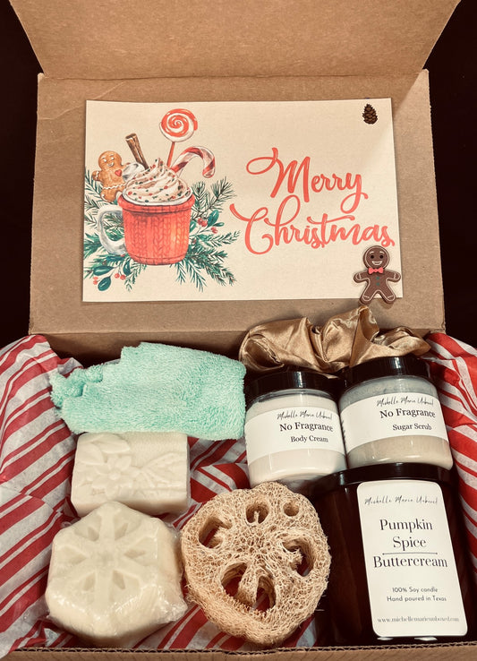 Winter Glow Care Package, Gift Box with 9.5 oz Soy Candle